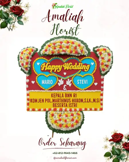 Papan Bunga Pernikahan Medasari